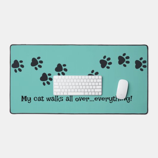 Lijn van Black Paw Prints Design Desk Mat (Keyboard & Muis)