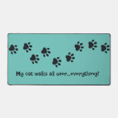 Lijn van Black Paw Prints Design Desk Mat (Voorkant)