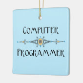 Lijn van computerprogrammeur keramisch ornament (Links)