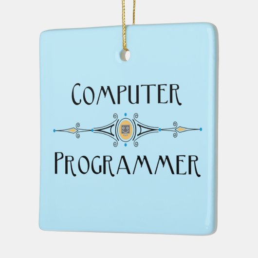 Lijn van computerprogrammeur keramisch ornament (Links)