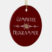 Lijn van computerprogrammeur keramisch ornament (Rechts)