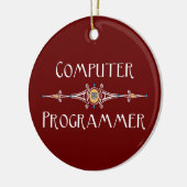Lijn van computerprogrammeur keramisch ornament (Links)
