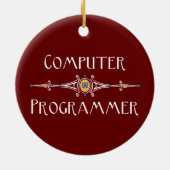 Lijn van computerprogrammeur keramisch ornament (Achterkant)