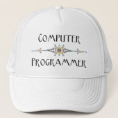 Lijn van computerprogrammeur trucker pet (Voorkant)