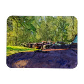 Lijn van de Abstracte oude wagens en vrachtwagens Magneet (Horizontaal)