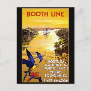 Lijn van de stad naar Portugal Madeira Briefkaart