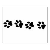 Lijn van effen kattenpootafdrukken rubberstempel (Afrduk)