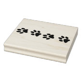 Lijn van effen kattenpootafdrukken rubberstempel (Stempel)
