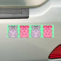 Lijn van Gepixelde Multikleurige Tekenfilmhamsters