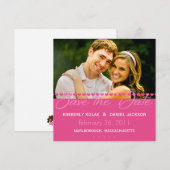 Lijn van harten save the date (Voorkant / Achterkant)