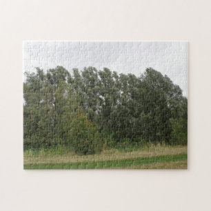 Lijn van het landschap van de bomen legpuzzel