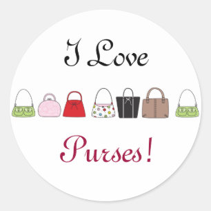 Lijn van paars - Ik hou van paars! Stickers