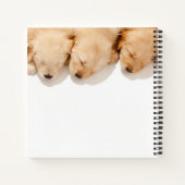 Lijn van Slaapende Golden Retriever Puppies Notitieboek (Achterkant)