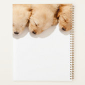 Lijn van Slaapende Golden Retriever Puppies Planner (Achterkant)