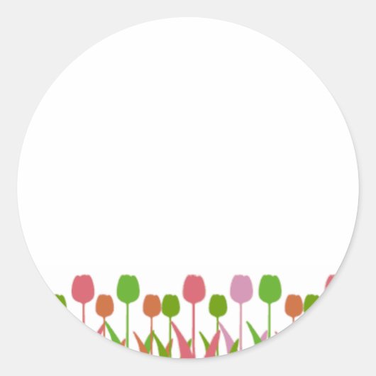Lijn van Tulpen Stickers (Voorkant)