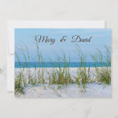 Lijn van Zee haver in de uitnodiging voor witte za (Achterkant)