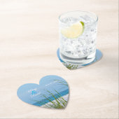 Lijn van Zee haver in wit zand-witbruinpapier Kartonnen Onderzetters (Insitu)