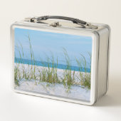 Lijn van Zee haver in witte zand (Voorkant)