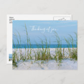 Lijn van Zee haver in witte zand denken aan jou Briefkaart (Voorkant / Achterkant)