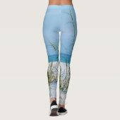 Lijn van Zee haver in witte zand Leggings (Achterkant)