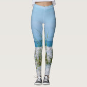 Lijn van Zee haver in witte zand Leggings (Voorkant)
