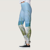 Lijn van Zee haver in witte zand Leggings (Links)
