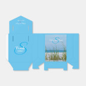 Lijn van Zee haver in witte zandband Bedankdoosjes (Uitgevouwen)