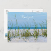 Lijn van Zeerijst in Witte Zand Thank you Postcard Briefkaart (Voorkant / Achterkant)