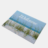 Lijn Zee haver in White Sand Welcome Doormat Deurmat (Schuin)