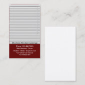 Lijnafdekkingen en linden van moderne aard visitekaartje (Voorkant / Achterkant)