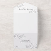 Lijnaftakking Alle in één bruiloft uitnodigen All In One Uitnodiging (Buitenkant)