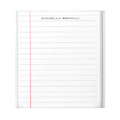 Lijnbaar, eenvoudig minimalistisch, eenvoudig papi notitieblok (Voorkant)