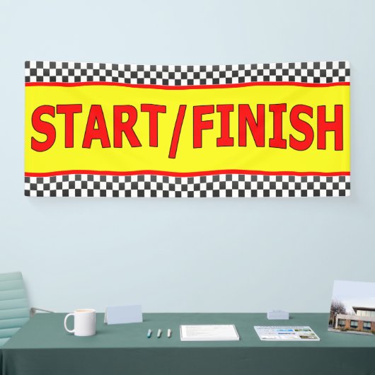 Lijnbanner voor eindlijn starten spandoek (Beurs)