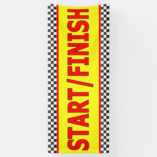 Lijnbanner voor eindlijn starten spandoek (Verticaal)