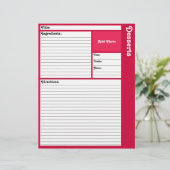 Lijnbare pagina's voor ontvangers (magenta) (Staand voorkant)