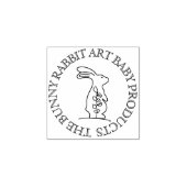 Lijnbloem Lijst konijn Rubberstempel (Afrduk)