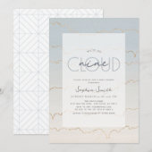 Lijnd Cloud 9 Blue Sky Waterverf Boy Baby shower Kaart (Voorkant / Achterkant)