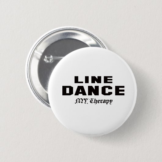 Lijndans mijn therapie ronde button 5,7 cm (Voorkant /achterkant)