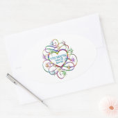 Lijndansen maakt leven vrij ovale sticker (Envelop)