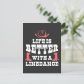 Lijndanserende Leven Funny Country Line Dancer Boo Briefkaart (Staand voorkant)