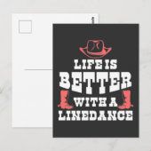 Lijndanserende Leven Funny Country Line Dancer Boo Briefkaart (Voorkant / Achterkant)