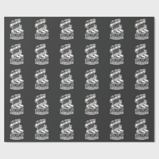 Lijndanserende Leven Funny Country Line Dancer Boo Cadeaupapier (Vlak)