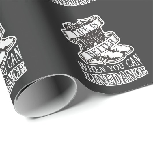 Lijndanserende Leven Funny Country Line Dancer Boo Cadeaupapier (Rol Hoek)