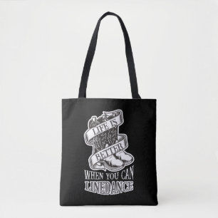 Lijndanserende Leven Funny Country Line Dancer Boo Tote Bag
