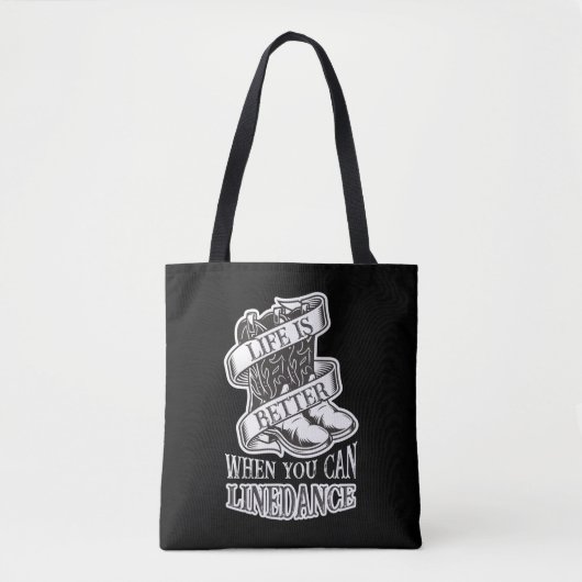 Lijndanserende Leven Funny Country Line Dancer Boo Tote Bag (Voorkant)