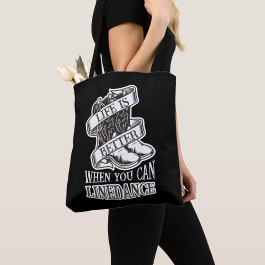 Lijndanserende Leven Funny Country Line Dancer Boo Tote Bag (Dichtbij)