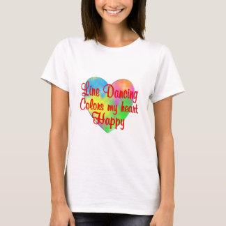 Lijndanskleuren Mijn hart gelukkig T-shirt