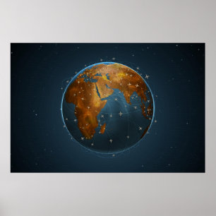 Lijnen 2 van de lucht poster