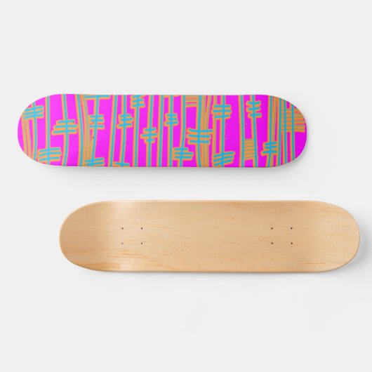 Lijnen Abstract - Retro Skateboard (Horizontaal)