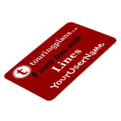 Lijnen Auto & Resort Deurmagneet (rood) Magneet (Linkerzijde)